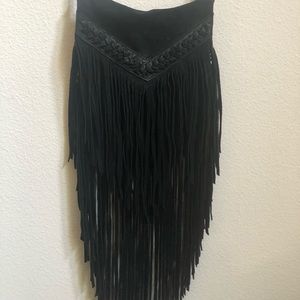 Suede fringe purse Boho